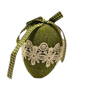 Papier-mâché decorated Easter egg